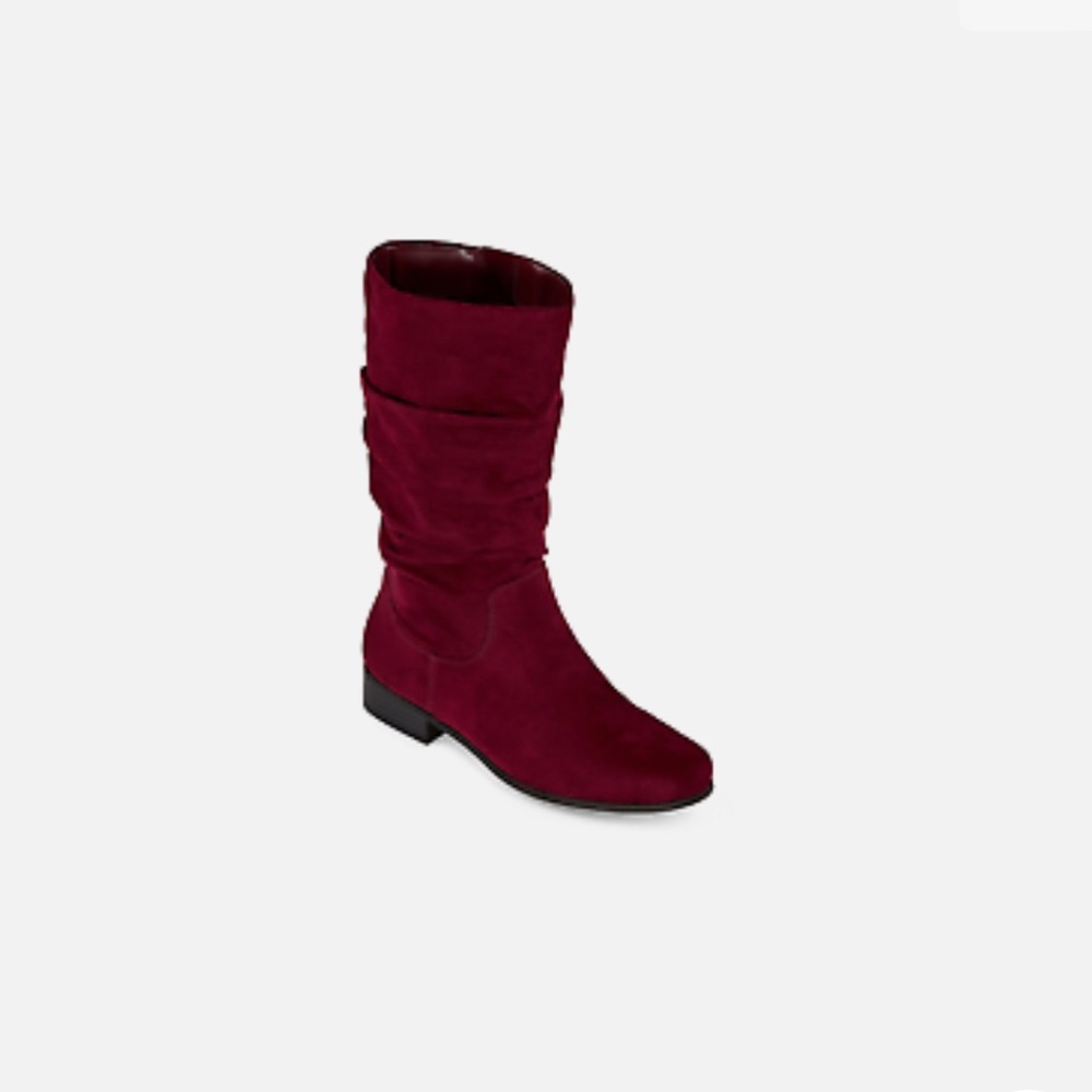 East 5th Women's  merlot Jarrett Slouch Block Heel Boots Size US 8 Medium